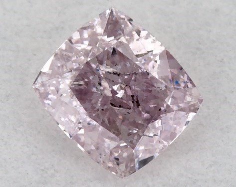 GIA 0.26 Carat Fancy Pink Purple-SI2 Cushion Modified Cut Diamond